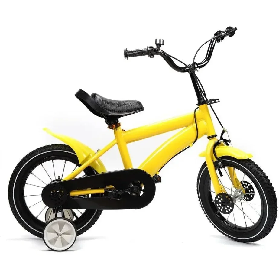 AliExpress NONE 14 Inch Kids Bike with Training Wheels for Girls and Boys, Children Bicycle with Handbrake & Height Adjustable Toddler Bikes 3-6