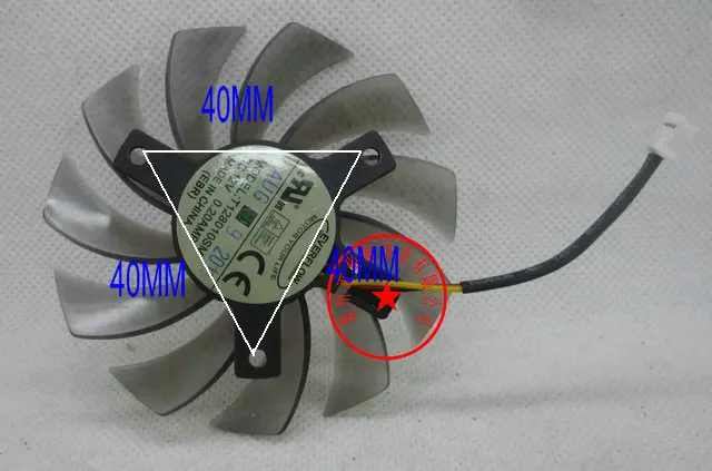 

8cm T128010SM GTX460 470 570 580 670 HD5870 Cooling fan