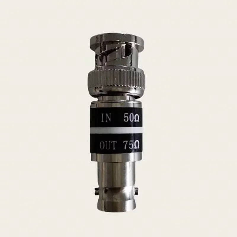 1 sztuk/partia konwerter impedancji Ohm BNC męski na żeński 50 omów do 75 omów BNC/M (50OHM) na BNC/F (75OHM)