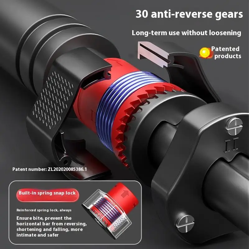 HUA Home Gym سحب ما يصل القضبان التدريب شريط أفقي عدم الانزلاق تلسكوبي الذقن حتى بار اللياقة البدنية التدريب بار مكافحة عكس الجلوس بار #3