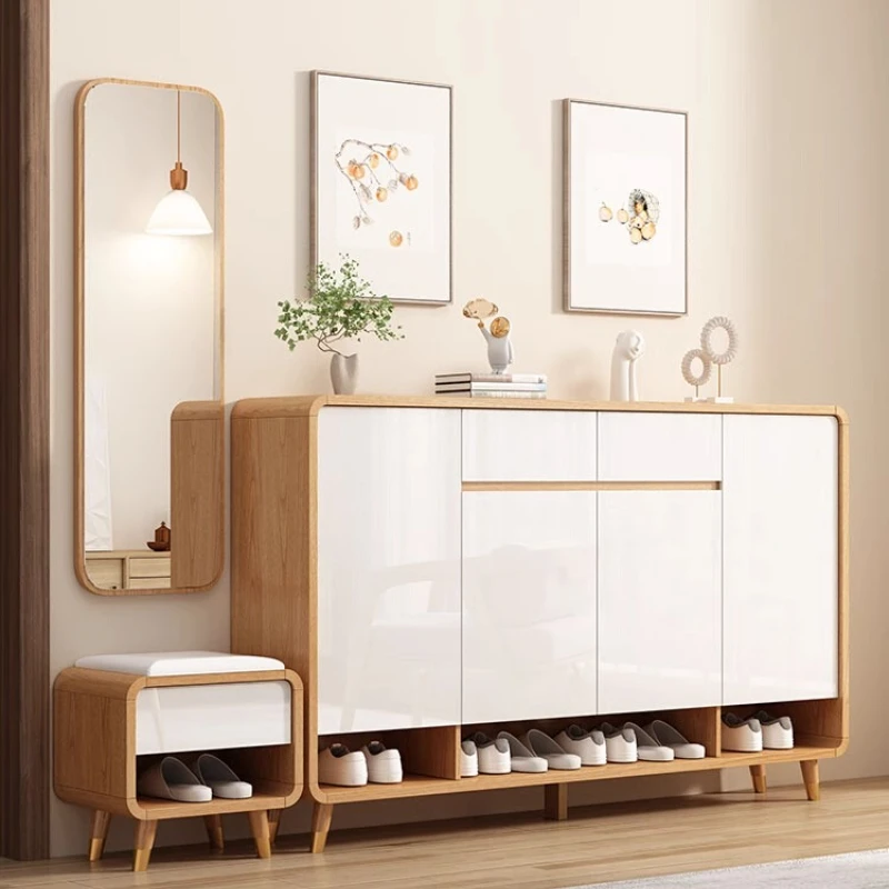 

Beautiful Storage Shoe Cabinet Metal Design Modern Metal Shoe Cabinet Wood Space Saving Armario De Zapatos Furniture For Home