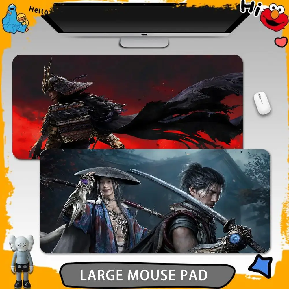 Onimusha Way of the Sword Mouse Pad Tapetes de Mesa Teclado, Borracha Kawaii, Tapete de Mesa Antiderrapante, XXL,90x40cm