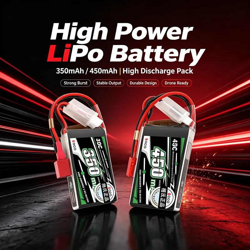 Gens ACE 350mAh/450mah 30C/45C 7.4V/11.1 V Lipo Battery For RC Helicopter Quadcopter FPV Racing Drone Parts 2S/3S Battery
