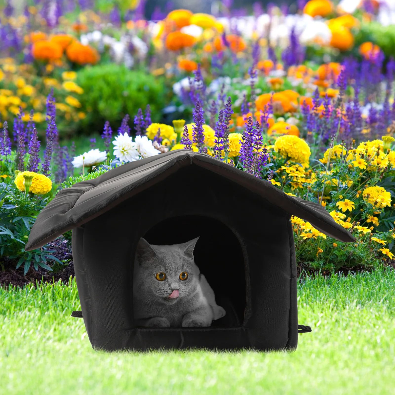 

Waterproof Cat Nest Outdoor Cats House for Winter Pet Stray Shelter Warming Cave Dog