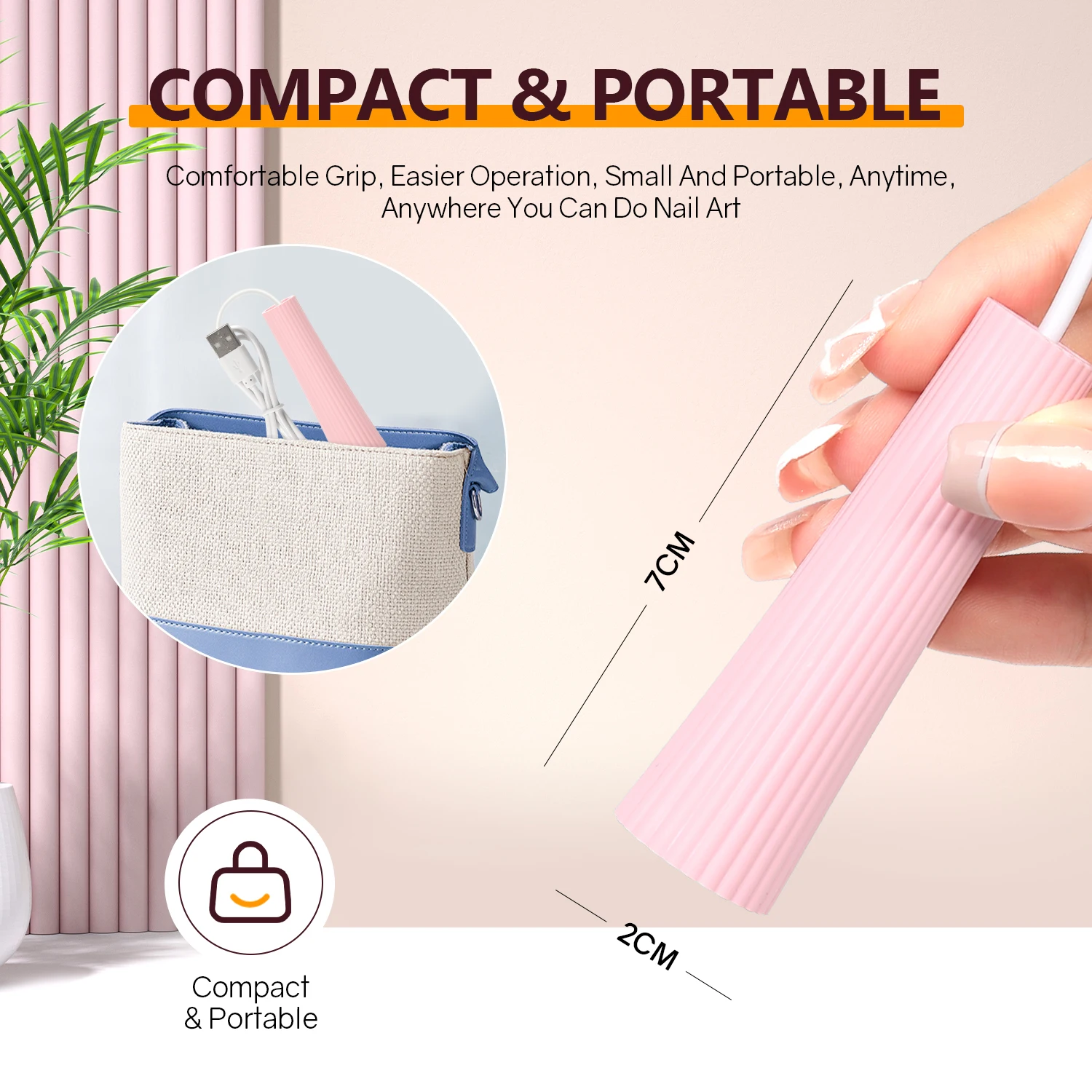 มือถือ UV LED โคมไฟสําหรับเจลเล็บแบบพกพามินิเครื่องเป่าเล็บเจลเล็บกาวเจล USB ไฟฉาย DIY เล็บ Art