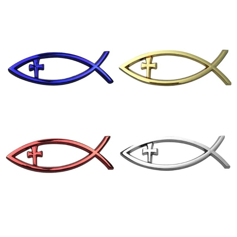 

Car Window Savior Fish Sticker Religious Symbol Acrylic for Laptops & Luggage