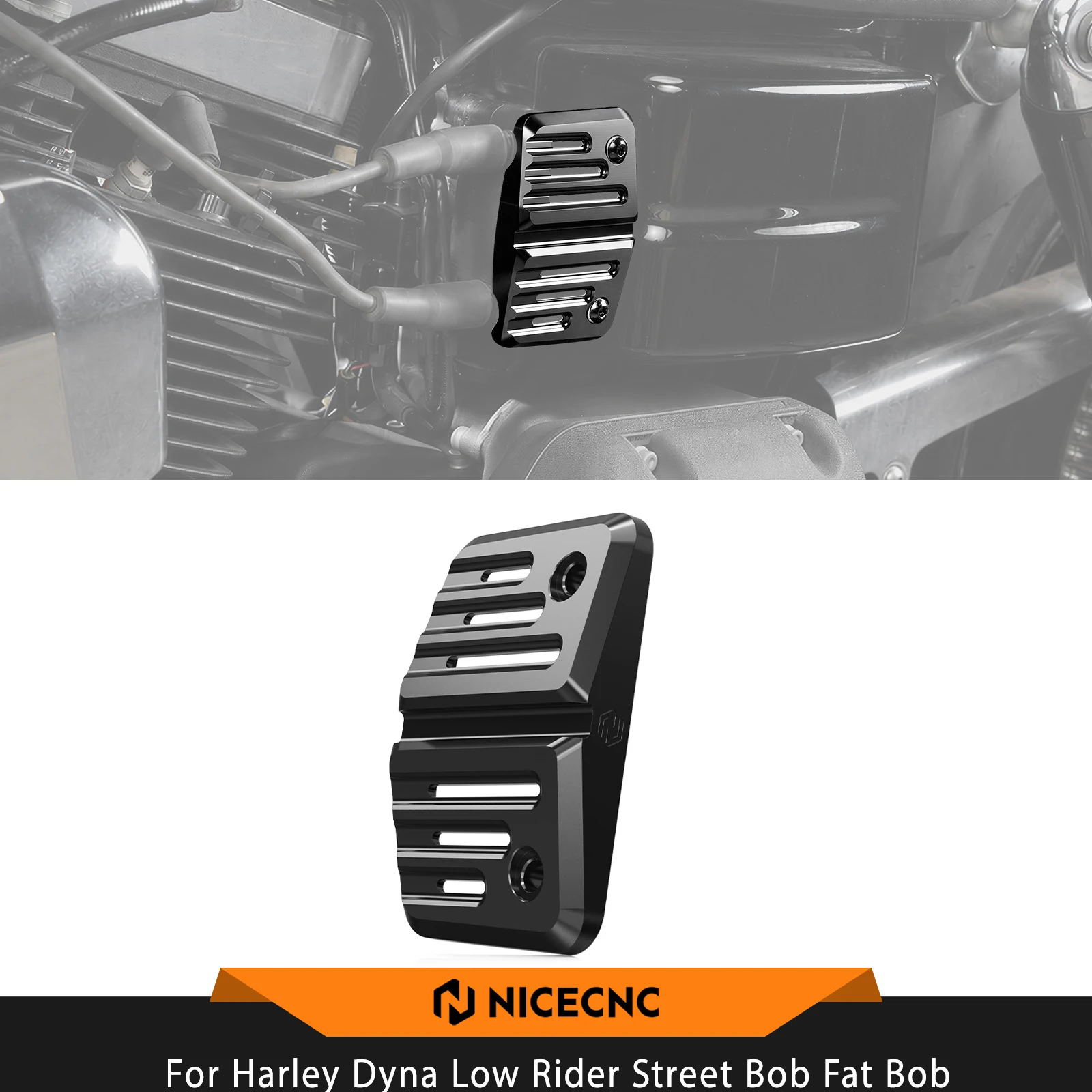 NICECNC For 2006-2017 Harley Dyna Fat Bob FXDF Low Rider FXDL Street Bob FXDB Ignition Coil Cover Wide Glide FXDWG 2006-2017