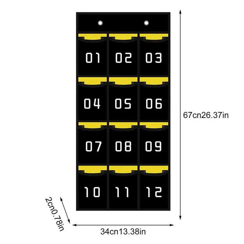 Classroom Phone Holder Pocket ChartWall Organizer for Mobile Phones Sundries with Hooks School Storage and Organization for Cell