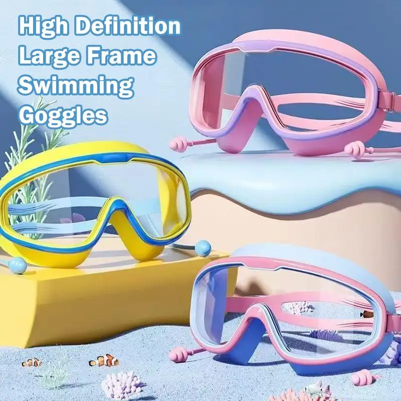 Colorful Kids Swimming Goggles Wide View Anti Fog Anti Leak Waterproof Glasses Children Water Sports Protection Gear view 3