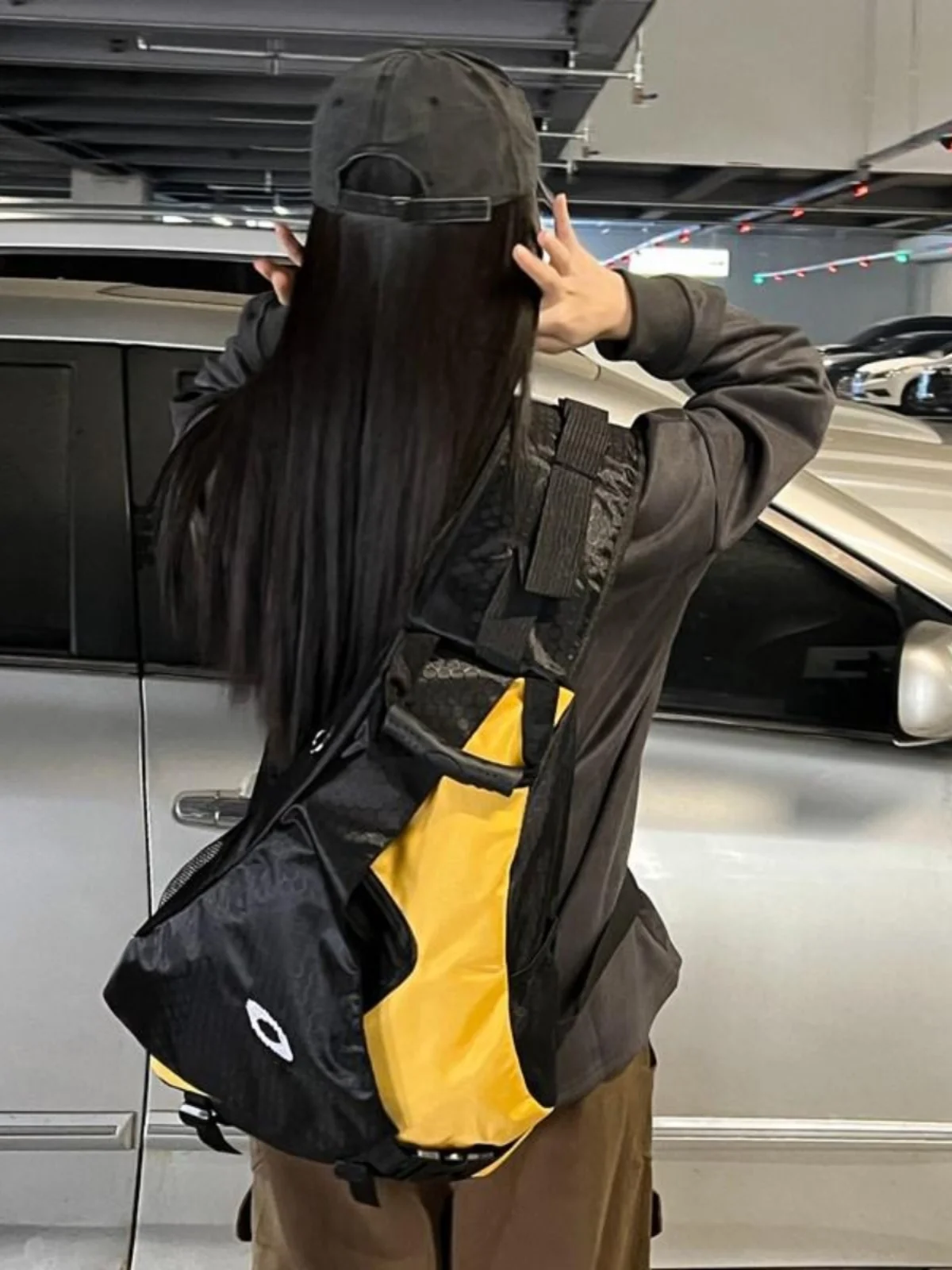 Bolsa Cruzada Impermeable de an Capacidad para Cico y Sismo, Bolsa de Hombro ra para Viajes, Tejido de Nailon ...