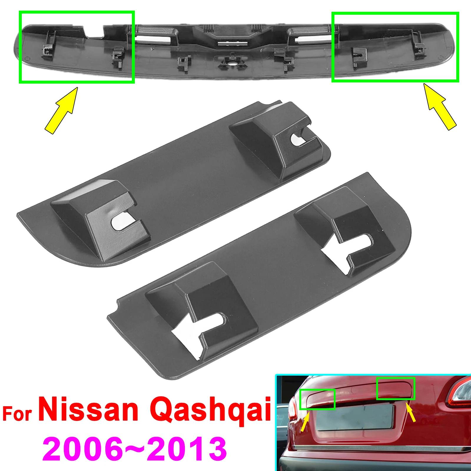 For Nissan Qashqai +2 Tailgate Boot Handle Repair Snapped Clip Kit Clips 2006 2007 2008 2009 2010 2011 2012 2013 Car Accessories