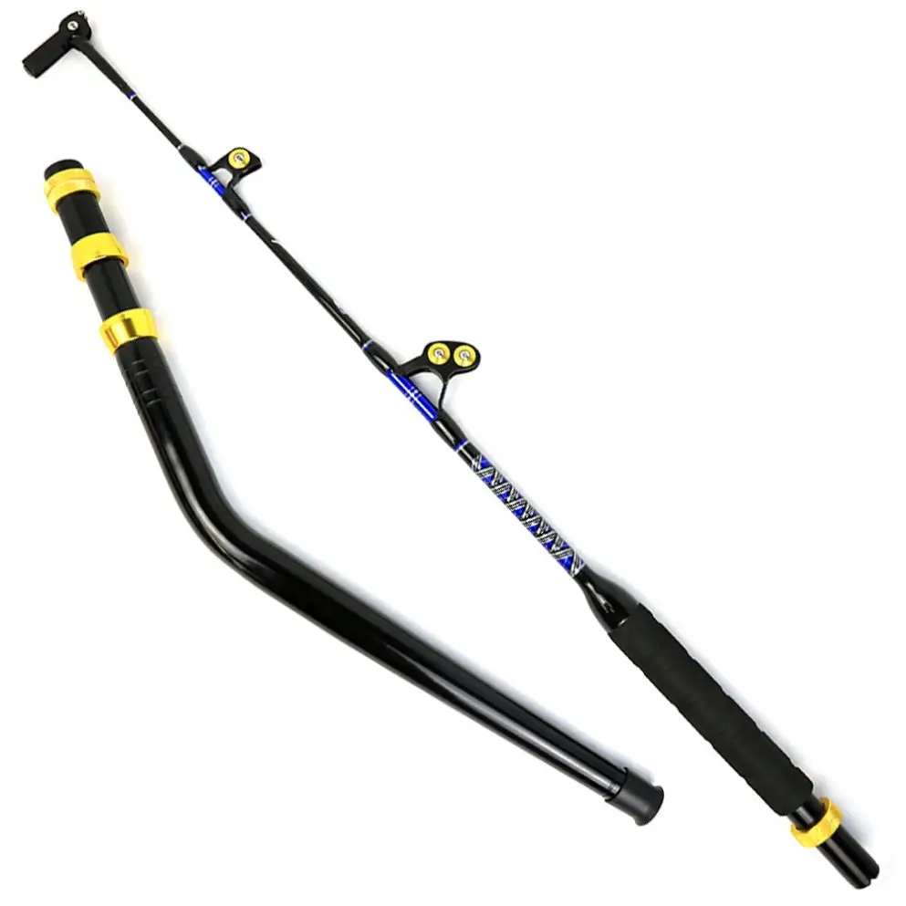 130LBS Fiberglass Offshore Trolling Fishing Rod Saltwater Big Game Boat Rod For Tuna Shark Deep Sea Ocean Fishing