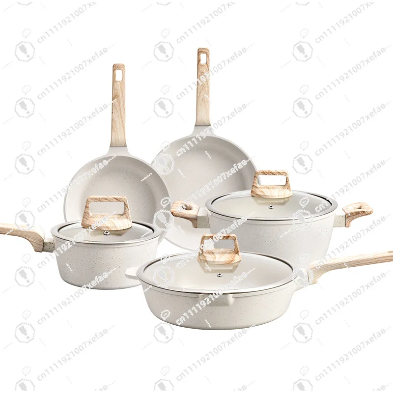Kitchen Gift Set, Non-Stick Pot Set, Home Cooking Utensils, Large Pot Set, Glass Cover, Base Pot Set