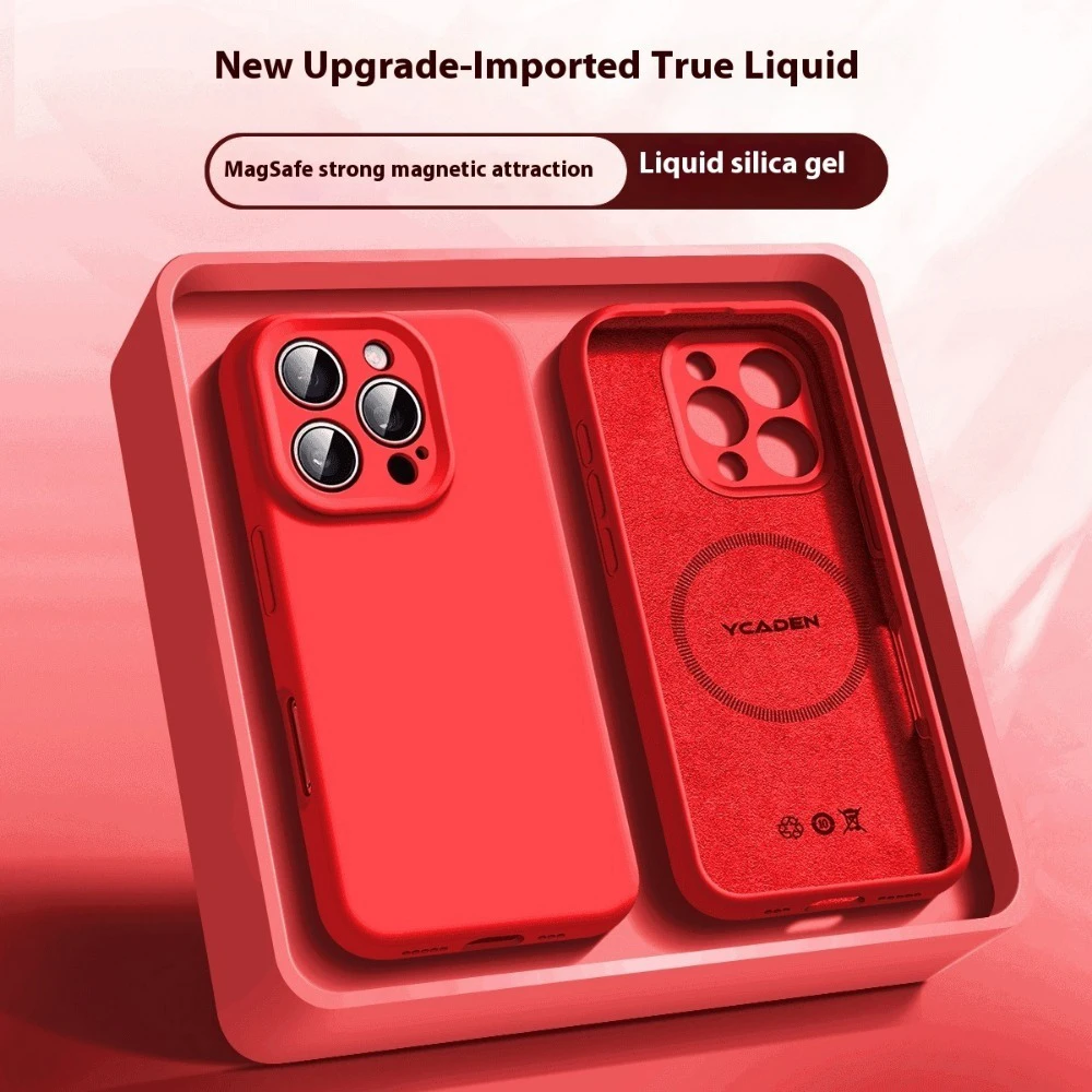 Candy Farbe Telefon Fall Für iPhone 17 16 15 14 13 18 Pro Max 18Pro 17Pro Air Für Magsafe Magnetische Drahtlose Ladung Weiche Flüssigkeit Silikon Abdeckung
