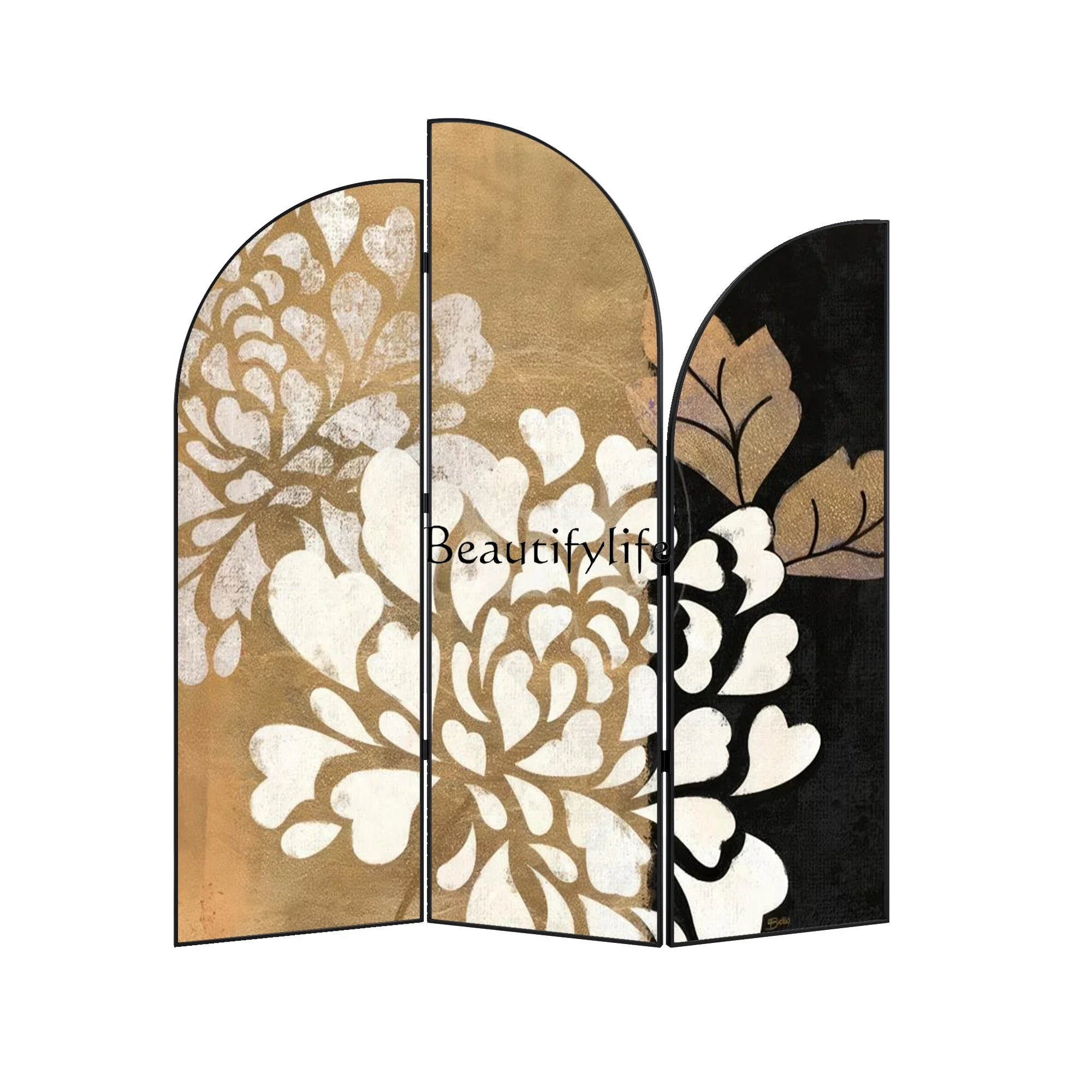 

fg28French medieval aluminum alloy screen partition decorative porch folding mobile American background