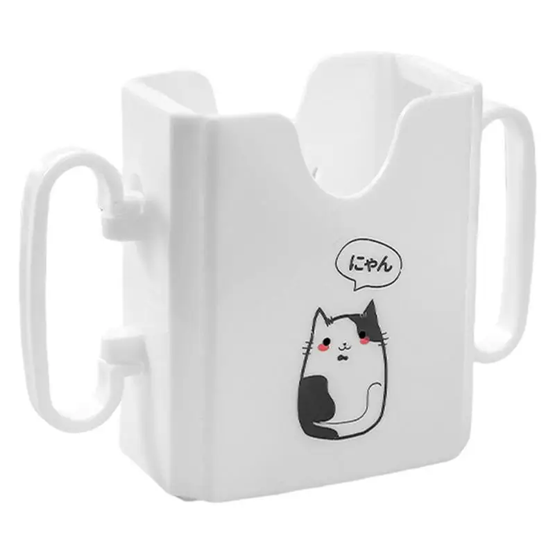 Juice Box Holder For Kids Milk Pouch Cup Holder Self-Feeding Food Pouch Milk Box Holder With Foldable Handle No Squeeze & No