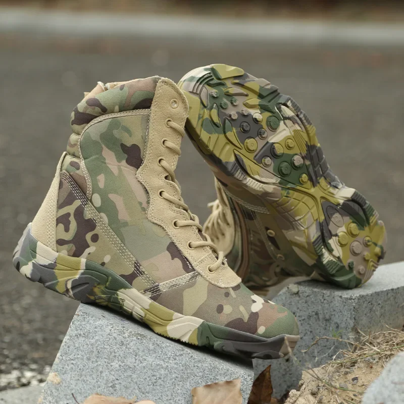 Men Boots Winter Autumn Quality Special Force Tactical Desert Combat Ankle Boats Work Shoes Leather Snow Boots