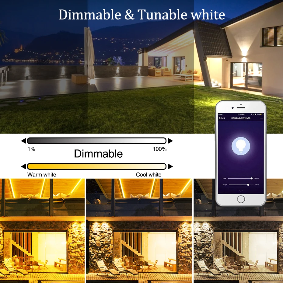 AC220V LED Flutlicht Tuya WiFi Smart Flutlicht Wand Lampe Scheinwerfer 30W 50W 100W APP Voice Control dimmbare Outdoor Beleuchtung