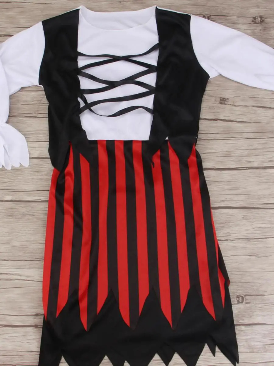 Nuevo disfraz infantil loween, traje de pirata caribeño Ja Sparrow, ropa de actuación, Material de poliéster, disfraz étnico para escenario...