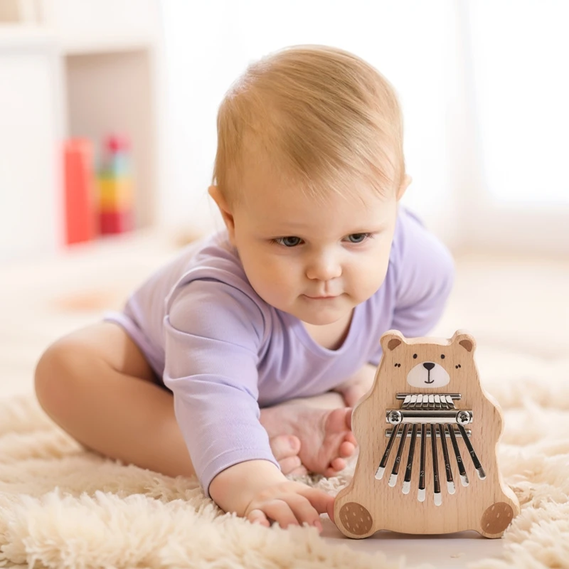 เครื่องดนตรีสําหรับเด็กการ์ตูนหมี Thumb Fiddle Baby Early Education เพลงของเล่นเพื่อการศึกษาเด็กของขวัญของเล่น