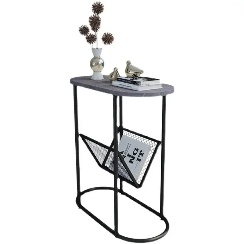 Light Luxury, Very Narrow Side, Living Room, Sofa, Long Strip, Storage, Small Side Cabinet, Wrought Iron Slate Corner, Bedside