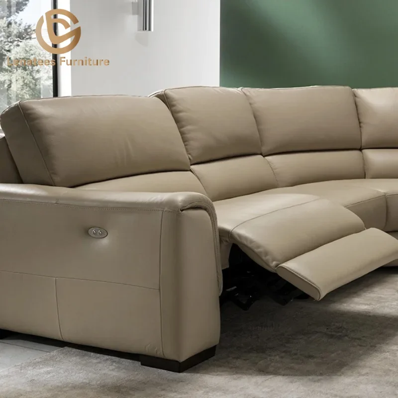 Electric Smart Furniture Chairs Multi Functional One Recliner Leather Sectional Recliner Sofa For Living Room