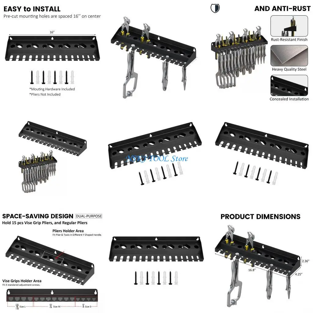 L8RC Space Efficient Wall Mounted Grip Planner Firm Steel Building For Set Cart Otherwise Garage Use