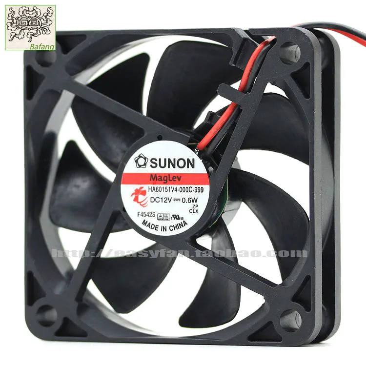

Jinlingge для SUNON 6 см 6015 12 В HA60151V4-000C-999 6 см Maglev бесшумный охлаждающий вентилятор