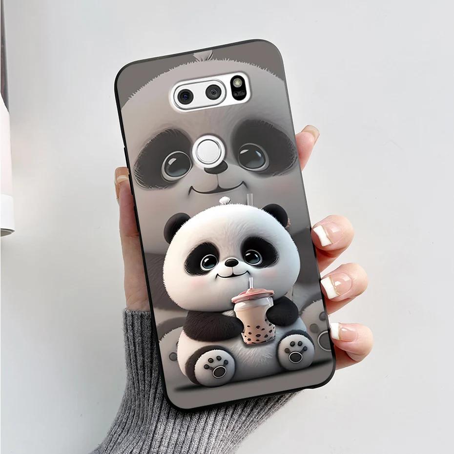 Exquisite Back Cover For LG V30 Plus Coque Cute Panda Phone Case For LG V 35 V 30S Silicone Soft Thin Funda For LGV30 V30+ Cases