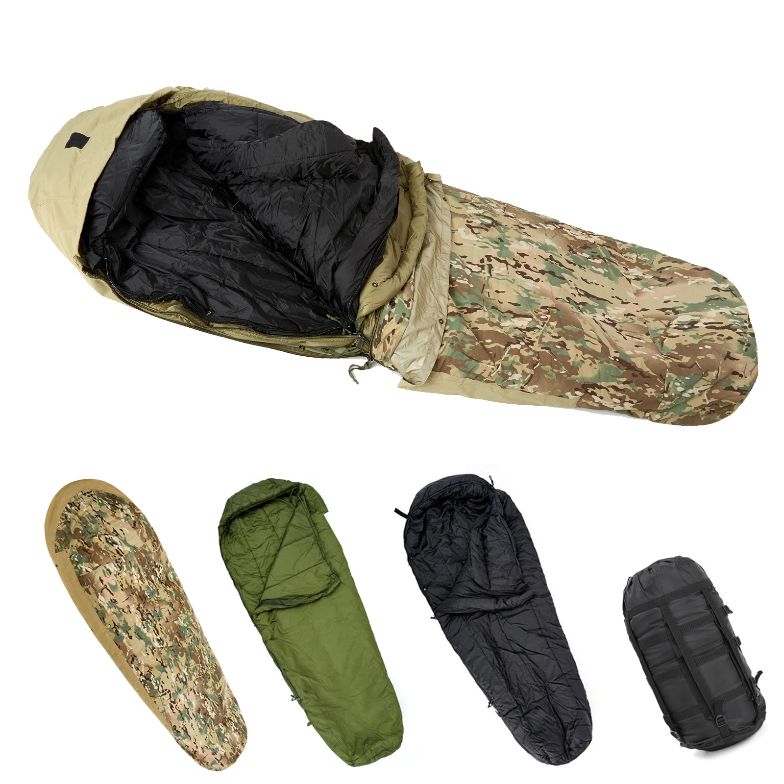 

AKmax Modular Sleeping Bags System 3 in 1 for all sesons Bivy Cover Multicam Camouflage