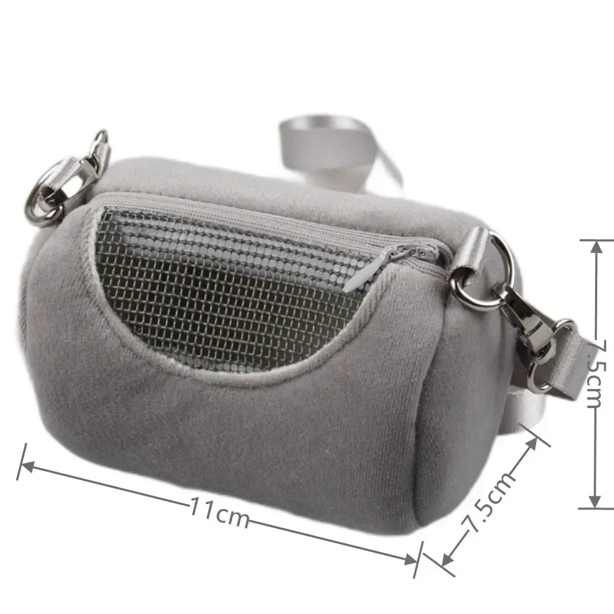 Pet Hamster Bag Shoulder Bag Travel Carry Pet Outing Backpack Warm and Portable Golden Bear Hamster Small Pet Bag Pet Supplies view 2