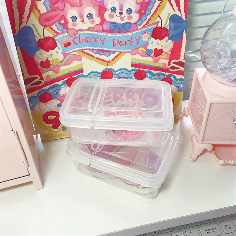 Small Size Storage Box Card Holder Sticker Stationery Transparent Film Flip Classification