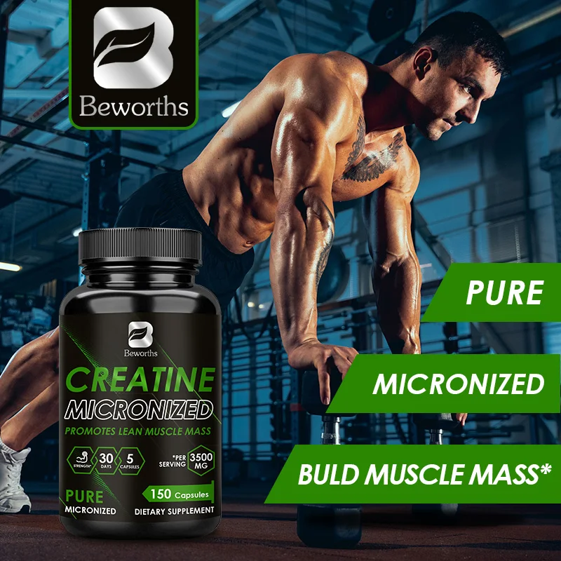 BEWORTHS Whey Creatine Monohydrate Pills Muscle Builder Pre/Post-Workout Proteins for Muscle Mass For Men and Women Gym Tools