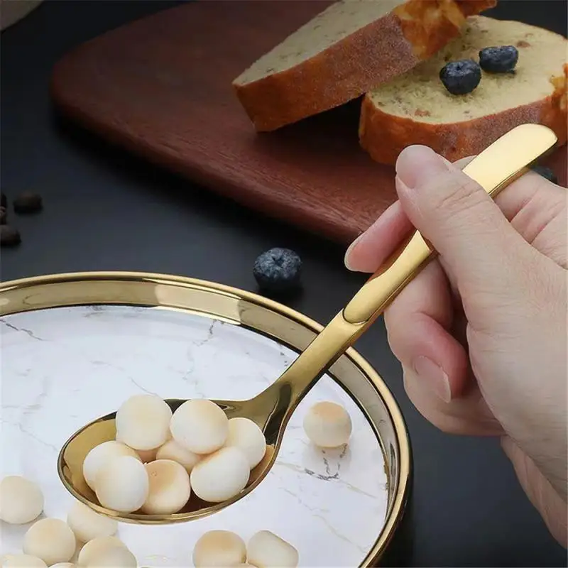 304 Stainless Steel Spoon Deepened Round Head Spoon Household Spoon Spoon Spoon Student Spoon Dessert Spoon Watermelon Spoon