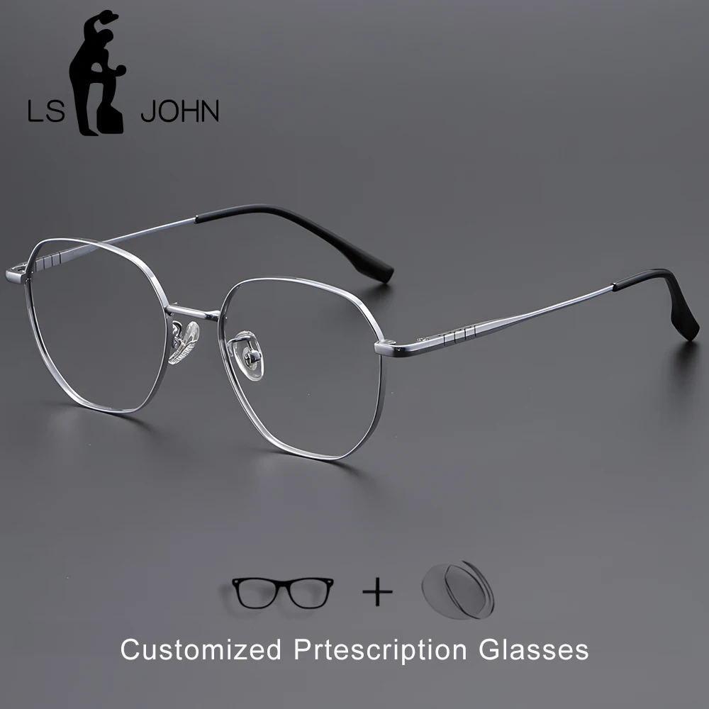 

Titanium Reading Glasses Men Ultralight Customized Myopia Optical Prescription Eyewear Women European Irregular Glasses Frame