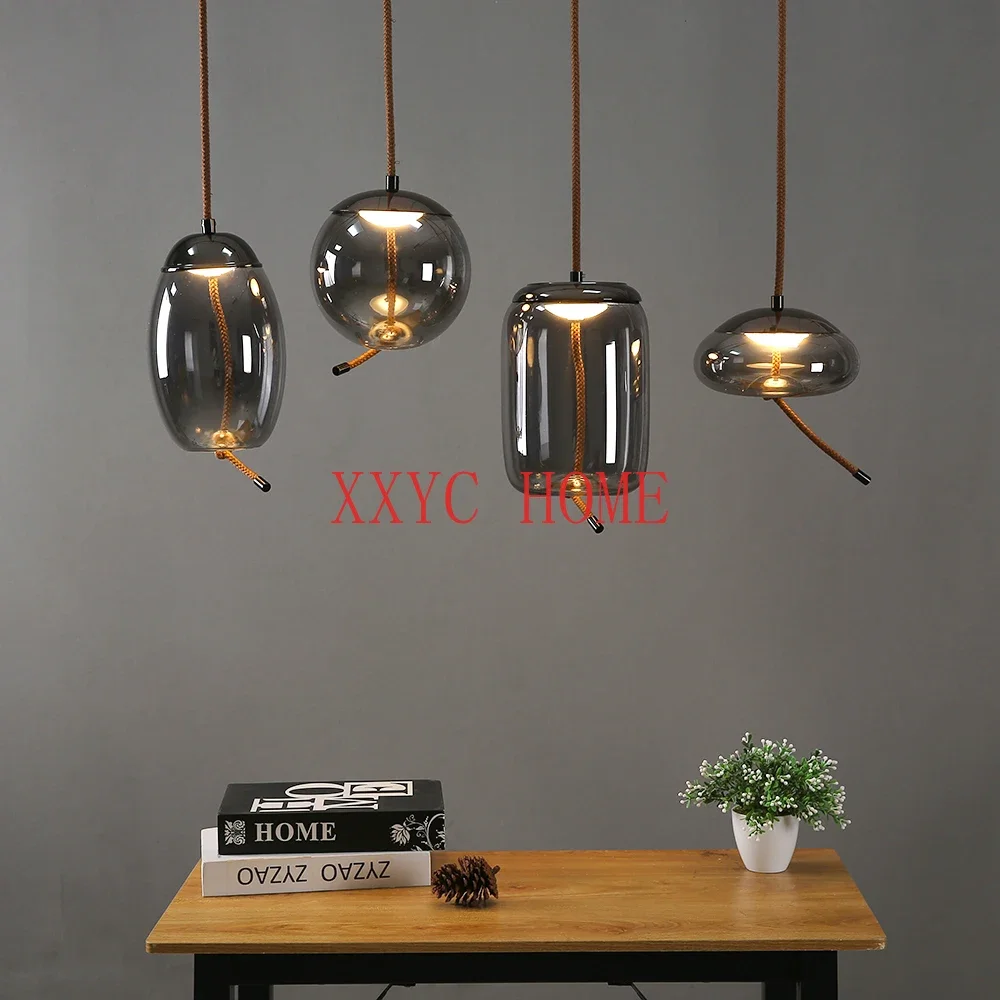 

Scandinavian Knot Pendant Lights Bedside Nordic Glass pendant lamp Lustre Luminaria Decor Hanging Lamp light fixtures