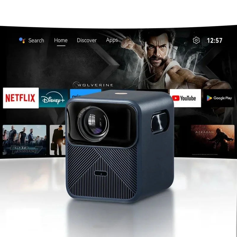 Smart LCD Projector Ultra HD Image Quality Portable Home Theater Movie Projector for Living Room Bedroom Entertainment