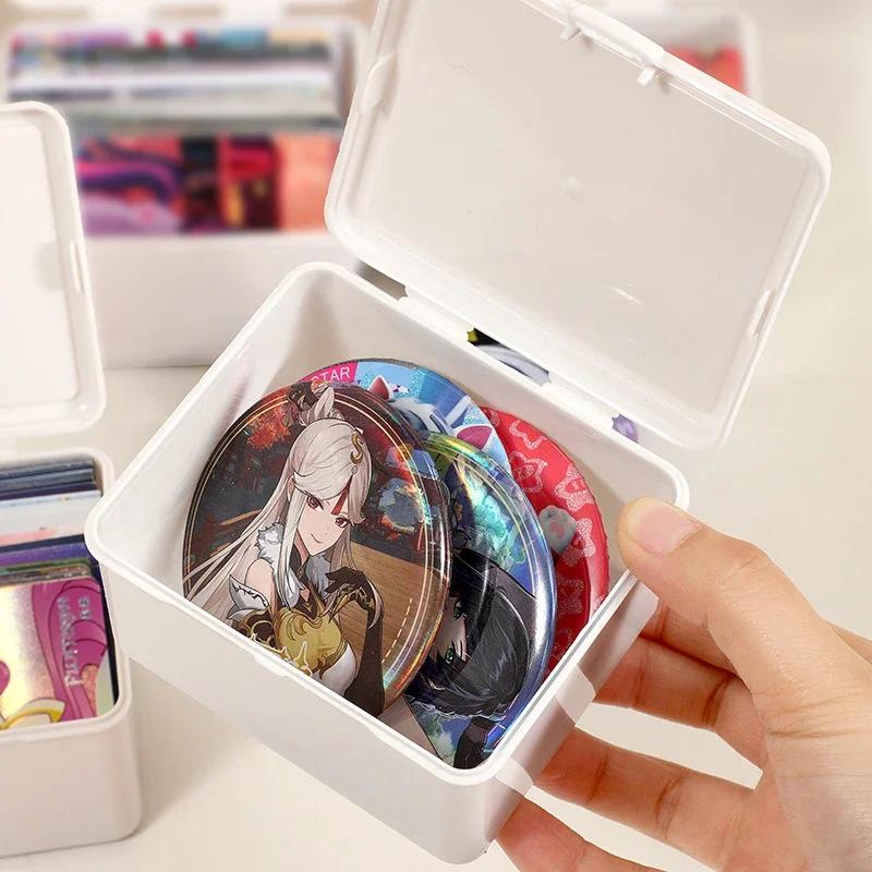 Korean Style Transparent Storage Box Card Photocard Classification Organizer Flip Box For Photo Classification