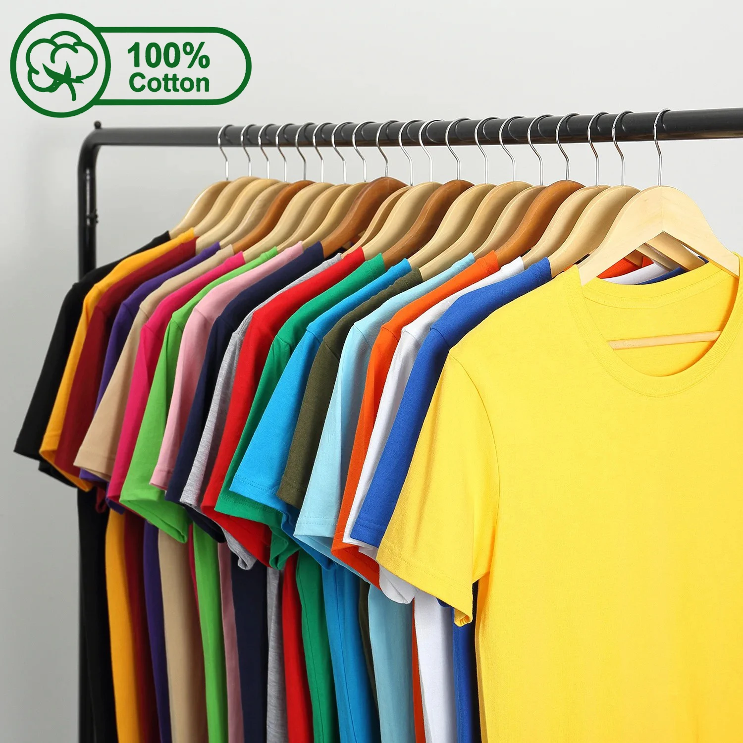 Bonbonfarbene, einfarbige T-Shirts aus 100 % Baumwolle für Herren und Damen, 21 Farben, übergroße, kurze Ärmel, modische Kleidung, Unisex, weiche Basic-Kleidung