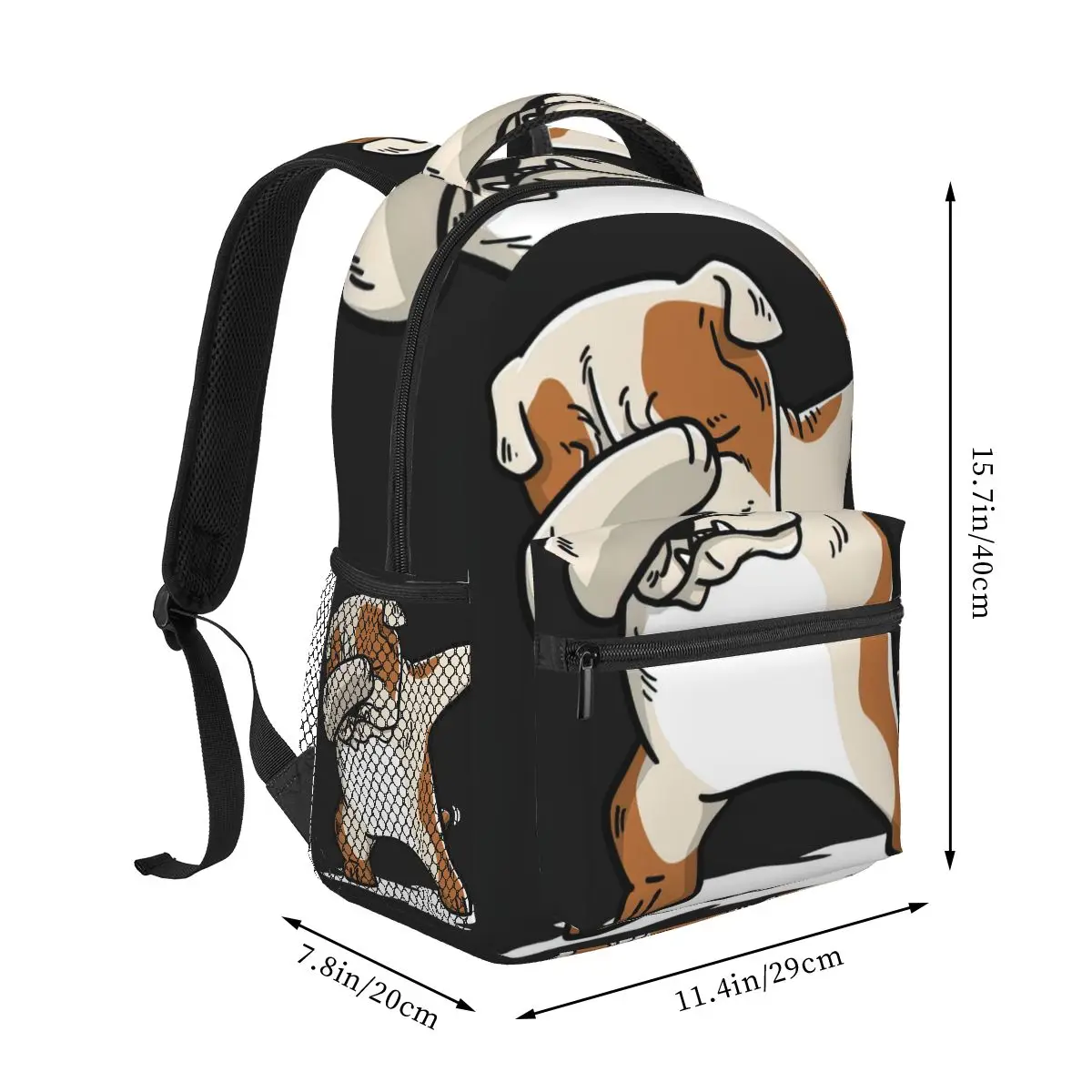 American Bulldog Backpack for Girls Boys Travel RucksackBackpacks for Teenage school bag