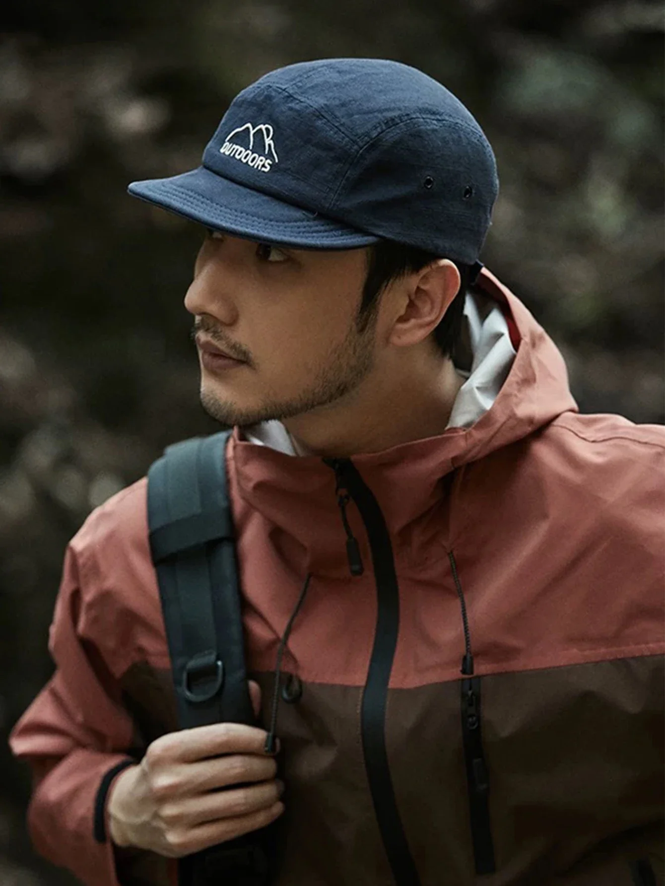1 unisex all season Japanese Short brimmed Five piece Sunshade Outdoor Mountaineering Hat letter outdoor baseball cap