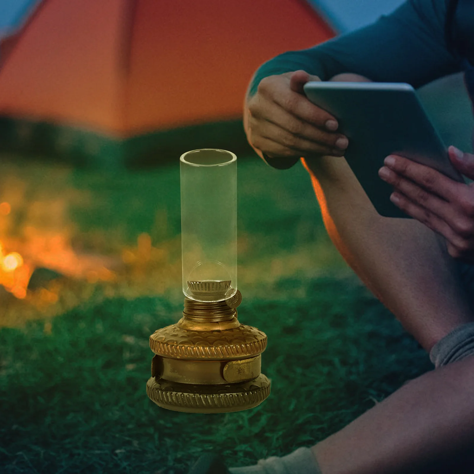 

Glass Lampshade Retro Oil Lamp Cover Protective Lamp Chimney for Camping Lamps Glass Lampshade Camping Lantern Cover