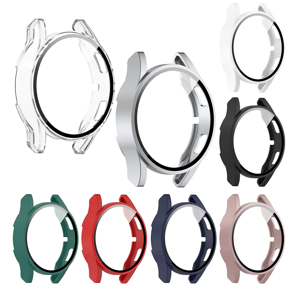 PC Watch Case Screen Protector with Tempered Glass Watch Screen Protector Anti-Fall for Samsung Galaxy Watch FE/4 40mm