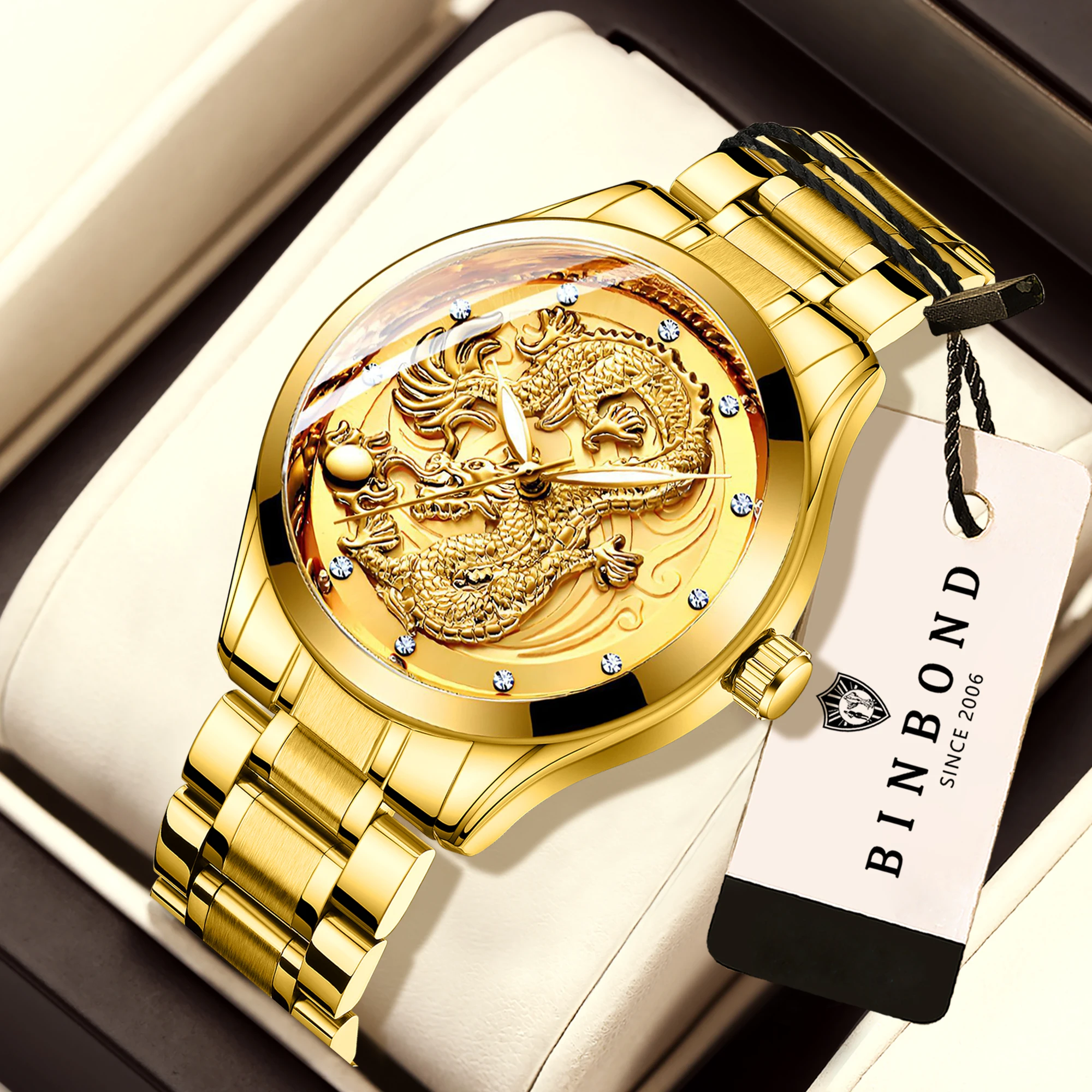 Men's BINBOND Dragon Precise Quartz Watch