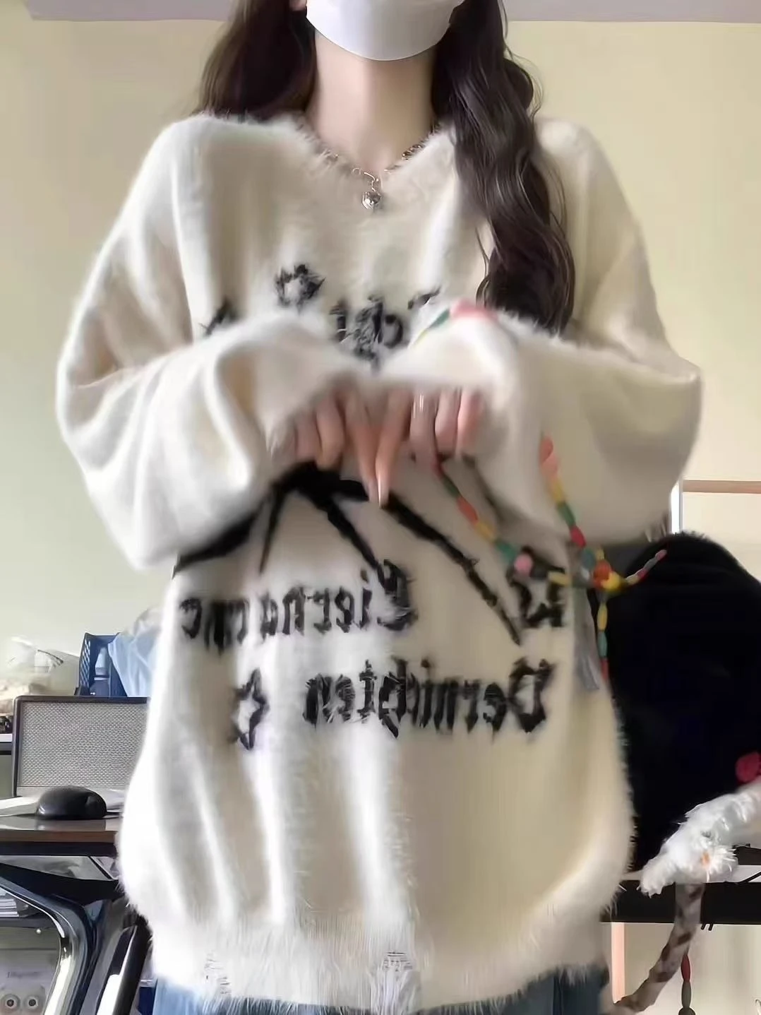 

Эстетические винтажные свитера Subculture 2025 года, женские топы с длинными рукавами и принтом, шикарные готические повседневные облегающие джемперы в стиле Харадзюку, панк