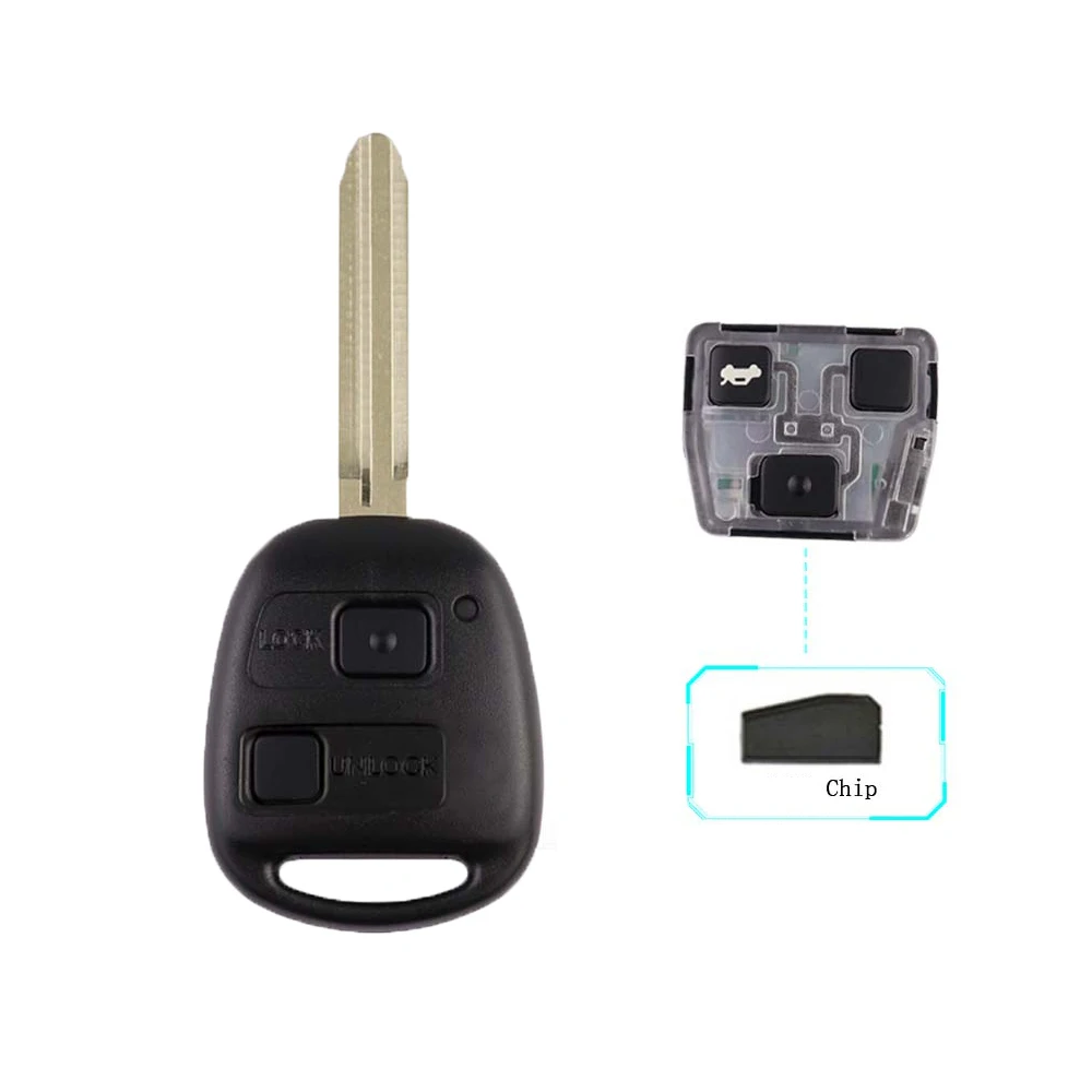 YIQIXIN 4C Chip For Toyota Lexus RX330 RX350 Car Remote Key For Camry Land Cruser 120 Prado 2 Buttons Avensis Kluger Tarago RAV4