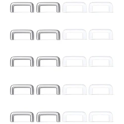 WKOUD 1PCS/10pcs/20PCS 14G 16G Clear Bioflex Septum Rings Retainers Acrylic Surgical Steel Septum Piercing Jewelry for Women Men