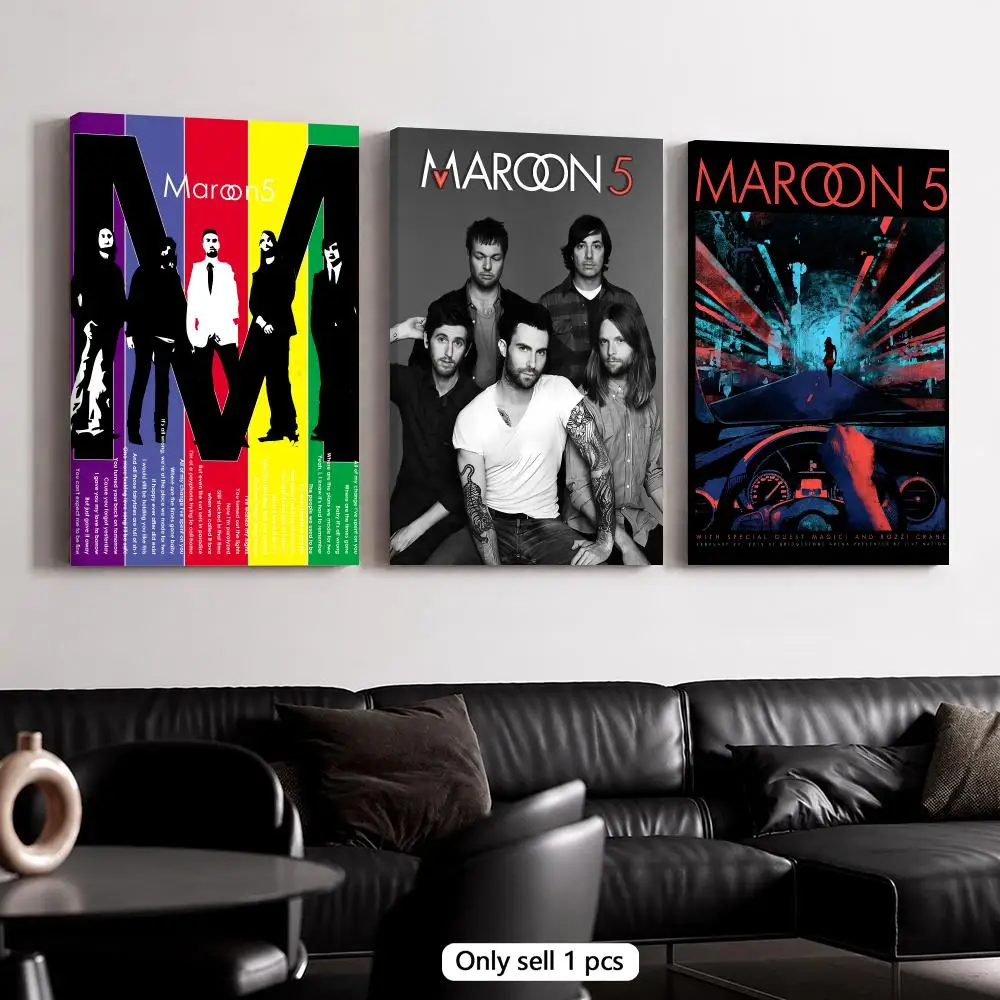 Band M-Maroon 5 Album Cover Framed Wall Painting Wooden Canvas Poster Stretcher Frame Inner Frame Kit for Wall Art Painting