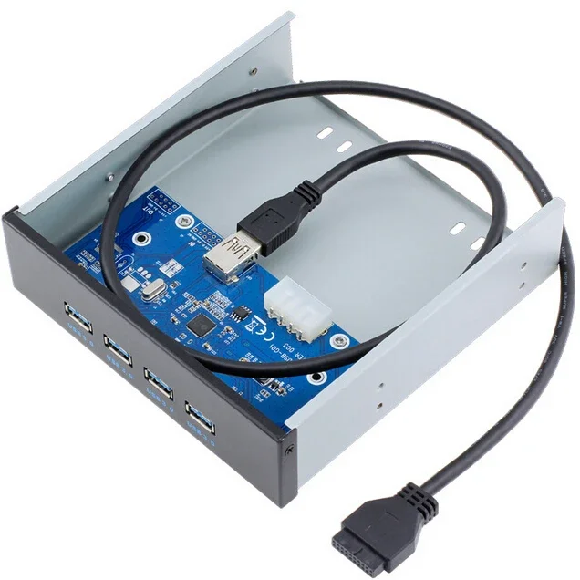 4 ポート USB 3.0 デスクトップ コンピュータ フロント パネル光学ドライブ ビット拡張モバイル ラック USB3.0 CD-ROM ブラケット マウント ハブ ベイ