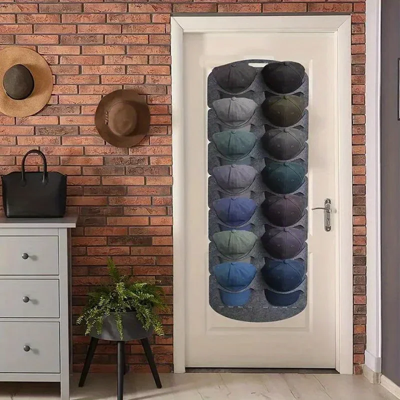 Felt Hat Storage Rack Cap Holder Wall Bag Clip Organizador Closet Baseball Peaked Travel Cap Organizer Wall Mount Hat Racks new view 2